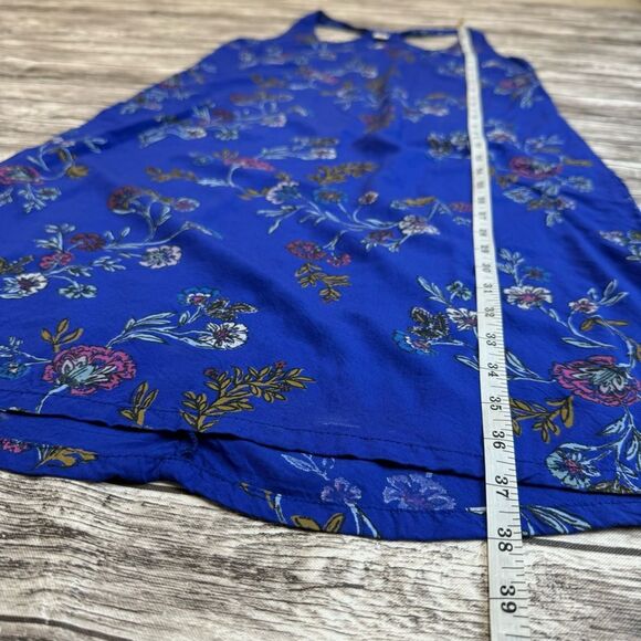 Old Navy Women's Floral Racerback Shift Dress S SM Small TALL ST Blue White Pink - Picture 11 of 11